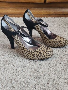 Alfani Suede Leopard Print High Heels